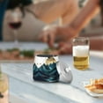 thumbnail image 5 of Yayeee Ashtray with Lid for Cigarette Smokeless Stainless Steel Home Ash Holder, Blue Mountains, 5 of 7