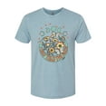 thumbnail image 2 of Wild Bobby I Only Told The Moon, Moon Phases Daisies and Butterflies Vintage Men Premium Tri Blend Tee, Denim, XX-Large, 2 of 6