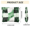 Checked Pattern White and Green Wallet Small PU Leather Change Pouch ...