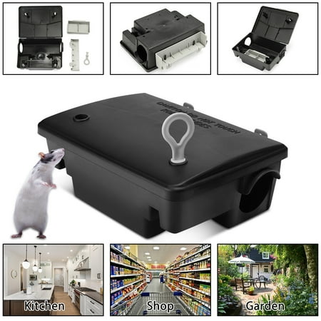 Professional Rat Trap Box Rodent Bait Zapper Killer Mouse Block Station Case With Key For Rat Mice Little (Best Bait For Rodents)