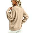 thumbnail image 4 of yillto Womens Fleece Sweatshirts Fuzzy Sherpa Long Sleeve Warm Soft Tops Crewneck Pullover Clothes, 4 of 6