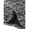 thumbnail image 5 of DARING DIVA Women's Round Neck Short Sleeve Tweed Top S Black White, 5 of 6