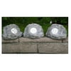 Homebrite 33838-3 Homebrite Set of 3 Solar Power Jumbo Grey Rock Spot Lights