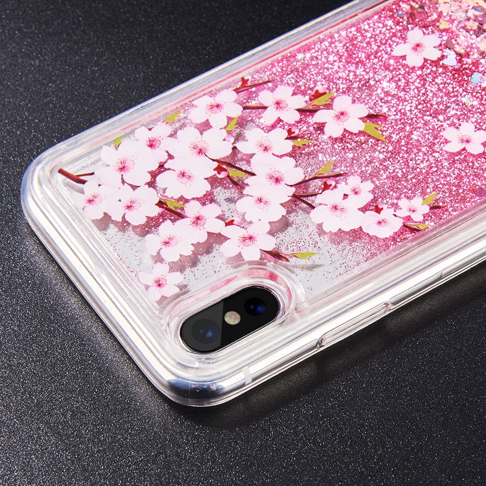 Beautiful Liquid Glitter Waterfall Cellphone Case for iPhone Xs , iPhone X