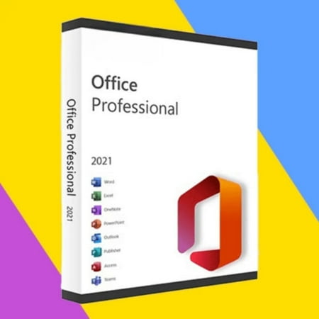 Microsoft Office 2021 Pro Professional Plus 64 Bit DVD Package & Activation Key, 1 User / 1 PC