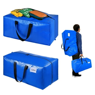 Ammaker Heavy Duty Moving Bags with Backpack Straps, Extra Large Clothes Storage Containers with Handles and Zippers 2 Pack