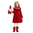 thumbnail image 6 of Afdoent Toddler Girls Dress Christmas Girls Long Sleeve Party Dress With Flounce Hem Netting Pageant Gown For And Performance 5-6 Years, 6 of 9