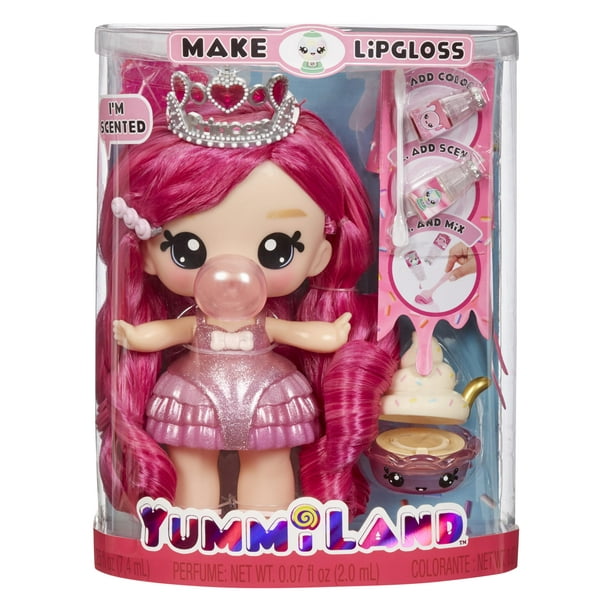 Yummiland Large Doll + Lipgloss Pet- Bianca Bubblegum, Age 4+