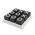 thumbnail image 6 of DecMode 9" x 3" Black Wooden Tic Tac Toe Game Set, 1-Piece, 6 of 8