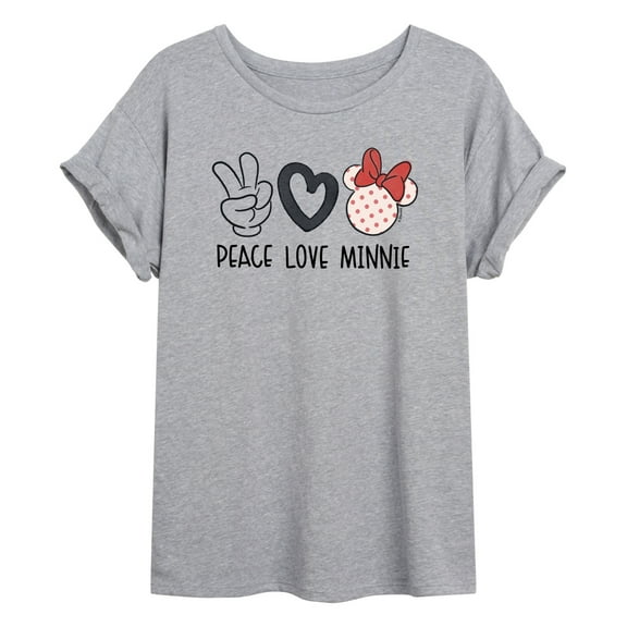 Disney - Peace Love Minnie - Women's Oversized T-Shirt