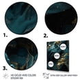 thumbnail image 3 of Designart "Blue Captivating Liquid Ink VI" Abstract Marble Wall Art Living Room, 3 of 5