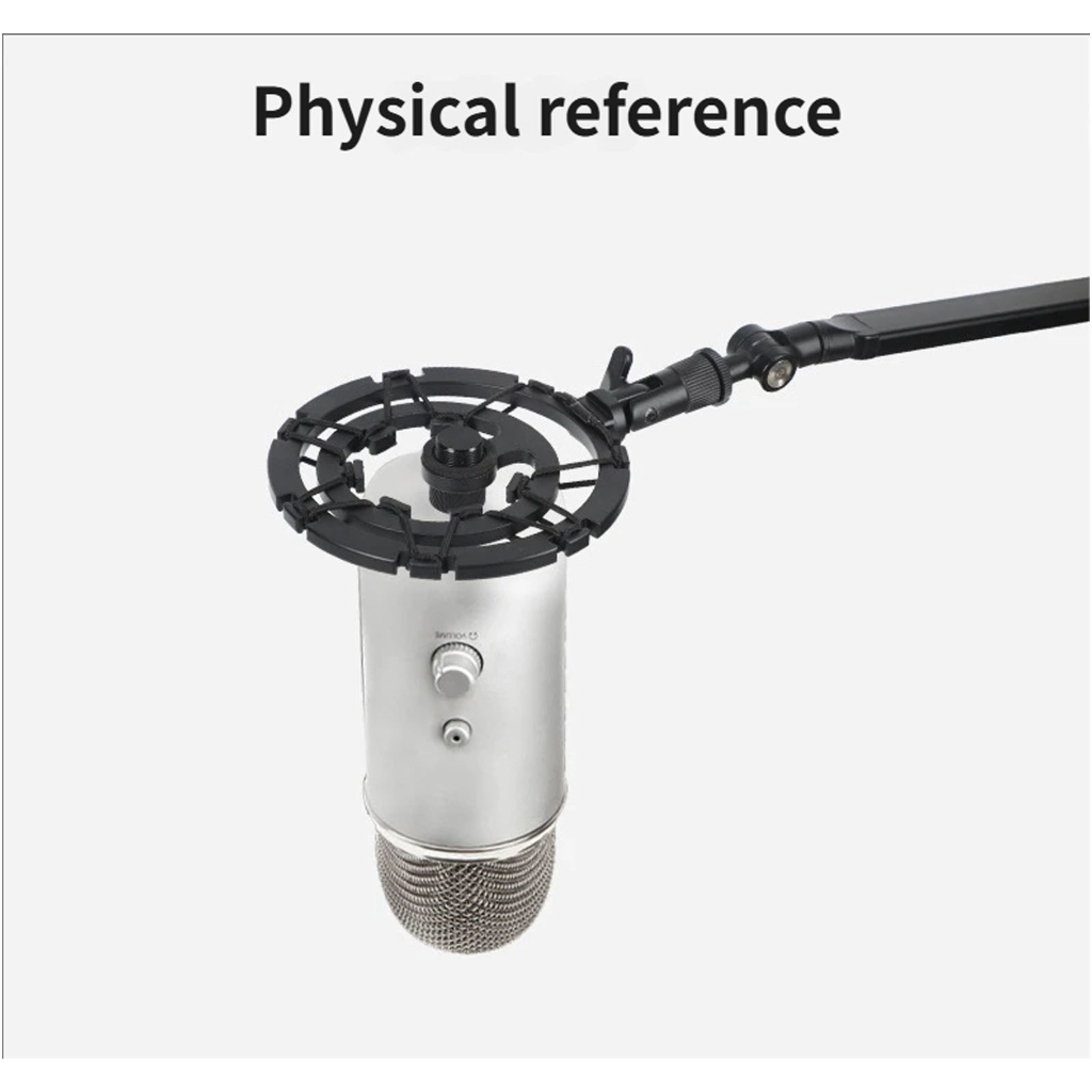 Zeiwohndc Anti Vibration Aluminum Microphones Suspension Arm Adjustable Height Design