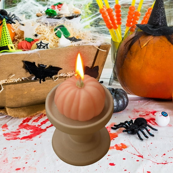 Boovnll Pumpkin Candle - Cute Halloween Candle Aromatherapy Horror & Novelty Halloween Candles for Home Desktop Holiday Party Decor Supplies, Halloween Decorations