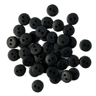 Mandala Crafts Medium Black Buttons for Crafts - Black Plastic Buttons for Sewing Buttons Replacement - 100 Resin Buttons Assorted 3/4 inch Round