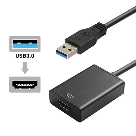 WHAMVOX Uonlytech USB 3.0 to Video Adapter Full Converter for Computer Laptop Black