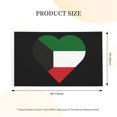 Flag Of Kuwait Heart Flag 3x5 Ft Outdoor Decoration Banner Yard Flag