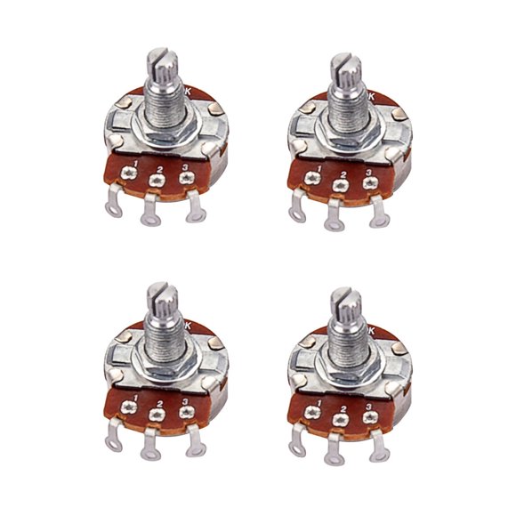 4 Pcs Bass Guitar Digital Potentiometer Guitar Potentiometer 250k Linear Potentiometer Potentiometer 250k