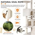 thumbnail image 2 of Bestpet 70 in Beige Particleboard Cat Tree Tower with Funny Toys, 2 of 7