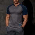 thumbnail image 5 of Short Sleeve T-Shirts for Men V Neck Tees Tops Mens Stretchy Slim Ribbed Basic Summer Casual Tshirts Shirts, 5 of 8
