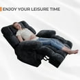 "Oversized Power Recliner with Electric Fabric, USB Port, for Adults