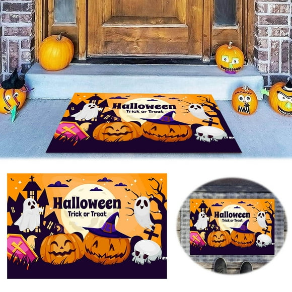 TIELUTT Carpet Indoor Halloween Carpet Halloween Bathroom Carpet Kitchen Carpet Washable Halloween Carpet Front Door Throw Blanket Knit Cute Pumpkin Blanket 5 Blankets and Throws Lap Throw Blanket Li