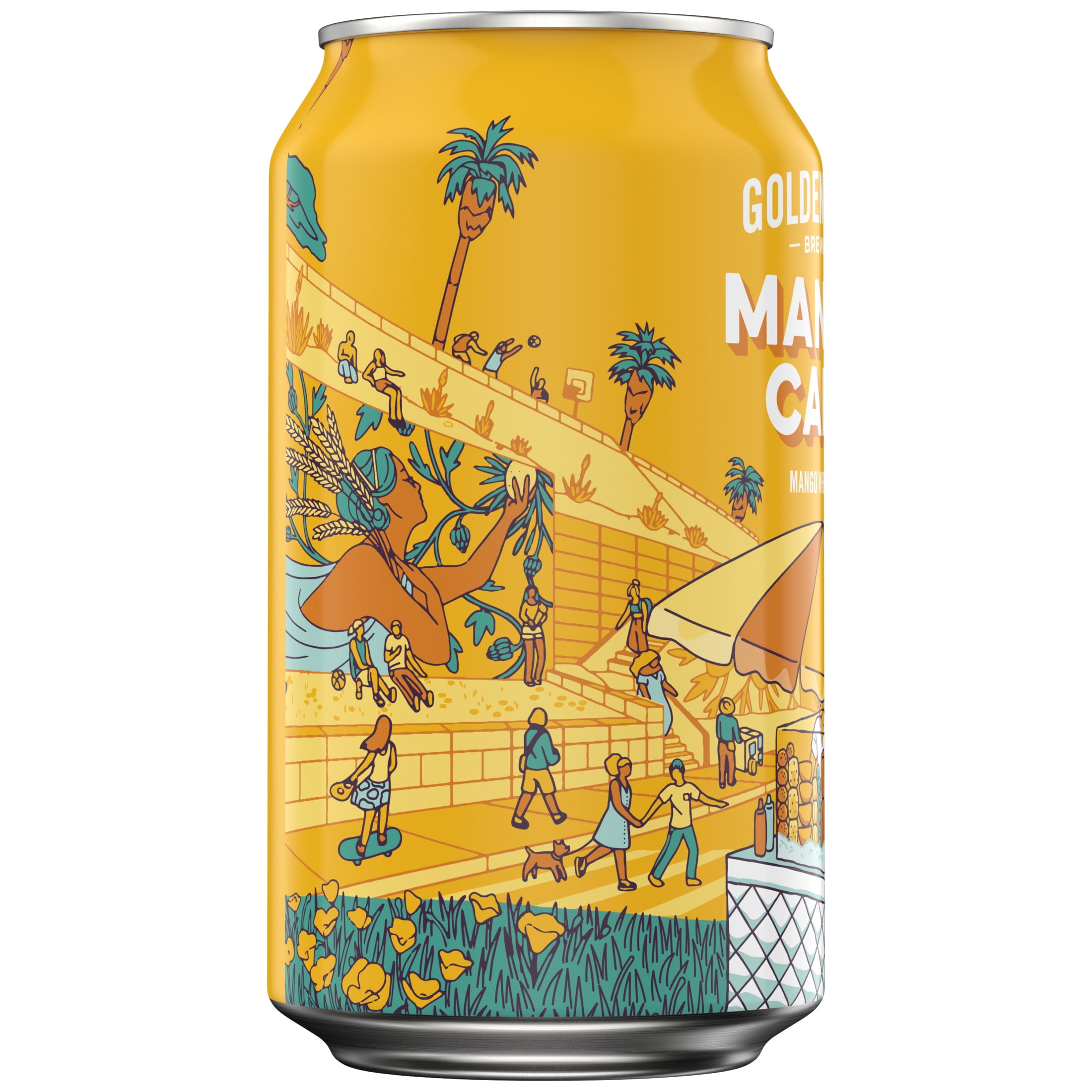 Golden Road Wheat Ale Mango Cart Beer 12 fl oz 1 Can, Craft Beer, 4% ABV
