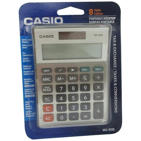 Casio Enterprises MS80B 8-Digit LCD - Tax & Currency (Best Currency Calculator App)