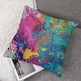 thumbnail image 7 of Acheng  Splash Ink Graffiti Throw Pillow Cushion Covers Color Background of Paint Splashes Decorative Square Accent Pillow Case Set Of 2 Two Sides Print 20x20in, 7 of 7