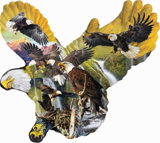 pixel puzzle eagle 3d