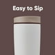 thumbnail image 2 of Vaso de café Owala SmoothSip Slider, aislante, 590 ml, color marrón y blanco, 2 of 5