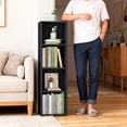 thumbnail image 6 of LEDREM 4-Tier Bookshelf with Adjustable Open Shelves, Tall Bookcase Space-Saving for Living Room Home Office, Ebony Black, 6 of 6