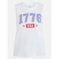 thumbnail image 5 of Americana Women's Seventy Six Stars Graphic Muscle Tank Top from Way to Celebrate, Sizes S-XXXL, 5 of 5