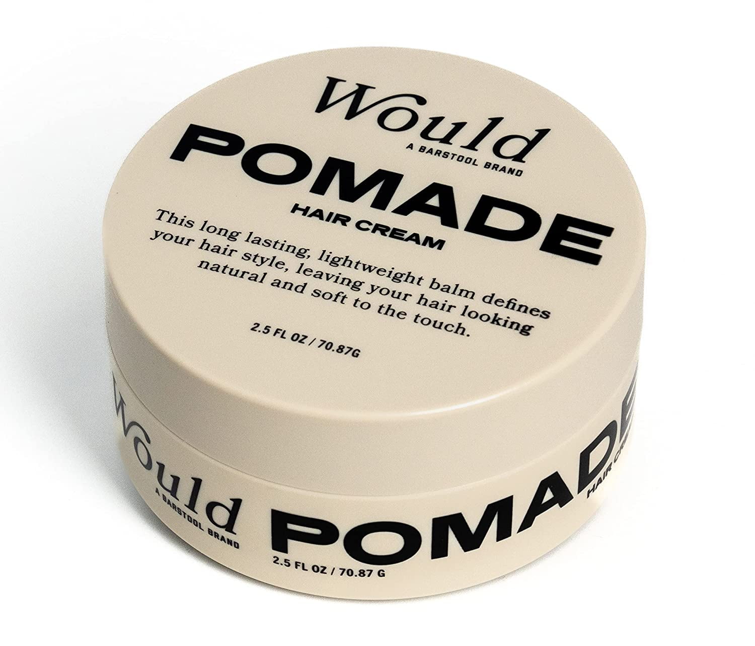 Would Pomade Hair Cream for Men by Barstool Sports,  fl. oz., Natural  Matte Finish, Water Based Medium Hold, Lightweight, Flexible, Soft Touch,  No White Flakes 