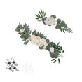thumbnail image 1 of Botín de flores BLESIY Guirnalda de rosas rústicas hechas a mano con Arco falsas para decoración de champán, 1 of 5