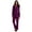 Dark Berry, variant on Women's Plus Size Petite Plus Size Long Sleeve Ten-Button Shawl-Collar Pant Suit – 2-Piece Pant Set