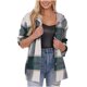 thumbnail image 2 of Pntutb, camisa a cuadros informal de manga larga para mujer, Sudadera con capucha estampada a cuadros, tops, selecciones Flash Pntutb Pntutb-6139, 2 of 9