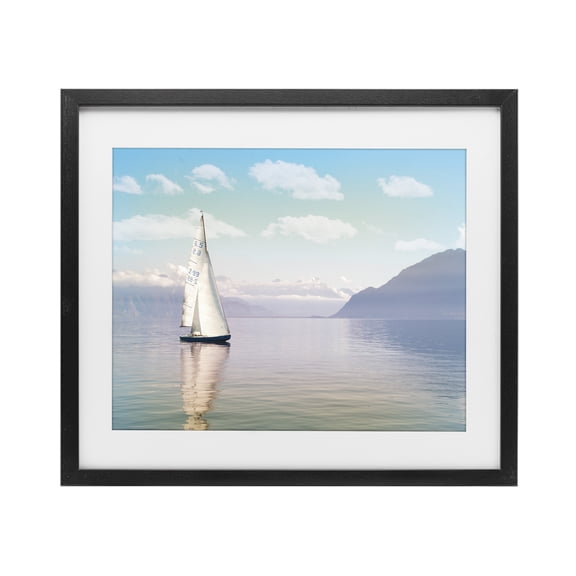 Stupell Industries Coastal Ocean Sails Lounging Black Framed Print Under Glass, 16 x 13, by Marcus Prime
