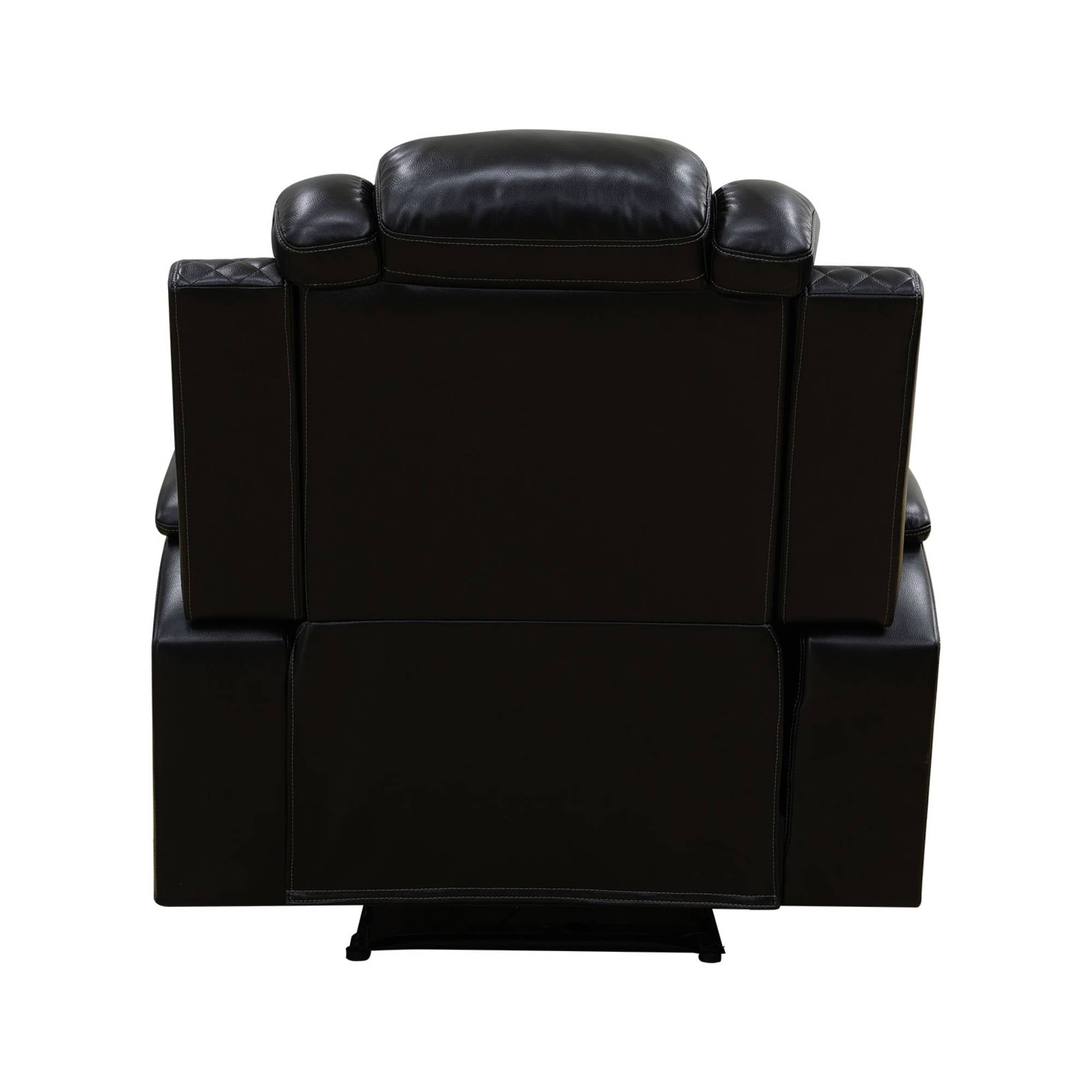 Electric Power Recliner Chair Living Room Sofa Chair, Comfy Lazy Home Theater with Cup Holder &USB Ports, Black