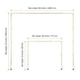 thumbnail image 6 of KFFKFF Adjustable Over-The-Table Rod Stand with Clamps, 13"-42" Height & 28"-98" Length, 2-Piece Table Arch Frame for Balloon Decorations at Weddings, Birthdays, and Holiday Events, Gold, 6 of 9