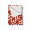 thumbnail image 2 of Floral Soft Flannel Fleece Throw Blanket, Red Poppy Flowers Watercolor Paintbrush Style Effect Nature Idyllic Print, Cozy Plush for Indoor and Outdoor Use, 50" x 70", Red and White, by Ambesonne, 2 of 6