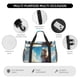 thumbnail image 4 of Fotbe Blue Sky Winged Cat Bolsa de Viaje con Estampado, Bolsa de Fin de Semana para Mujer con Compartimento para Zapatos, Bolsa de Gimnasio con Bolsillo Húmedo, 4 of 7
