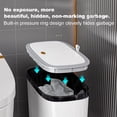 thumbnail image 3 of Cubo Basura 12L Cubo Almacenamiento Baño Sin Olor para Oficina en Casa (blanco), 3 of 7
