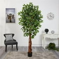 thumbnail image 1 of Nearly Natural T1551 6.5 in. Super Deluxe Ficus Artificial Tree with Natural Trunk, 1 of 1