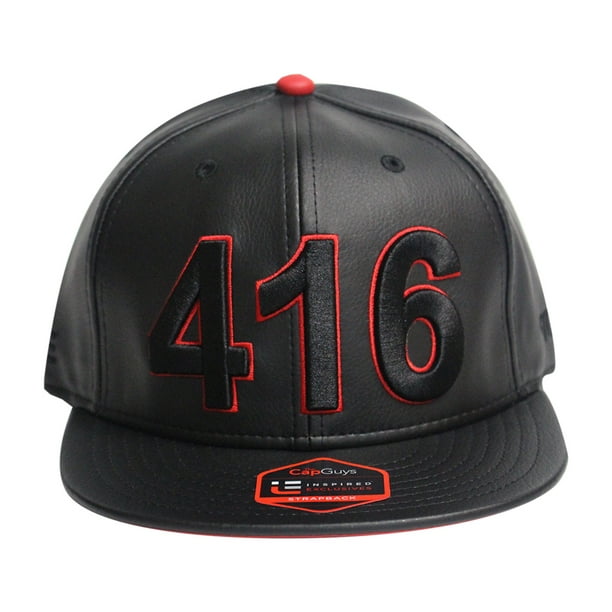 416 Toronto - The Cap Guys TCG / Inspired Exclusives PU Noir/rouge Bracelet Cap