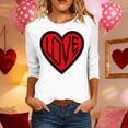 thumbnail image 1 of TaTaai Women's A 3/4 Sleeve Christmas Printed Round-neck Top Gift, 1 of 6