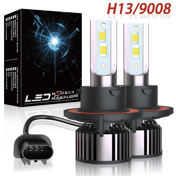 NSDXCT for 2005-2009 Dodge Dakota LED Headlight Bulbs H13 9008 High Low Beam Kit 6000K White 2Pcs