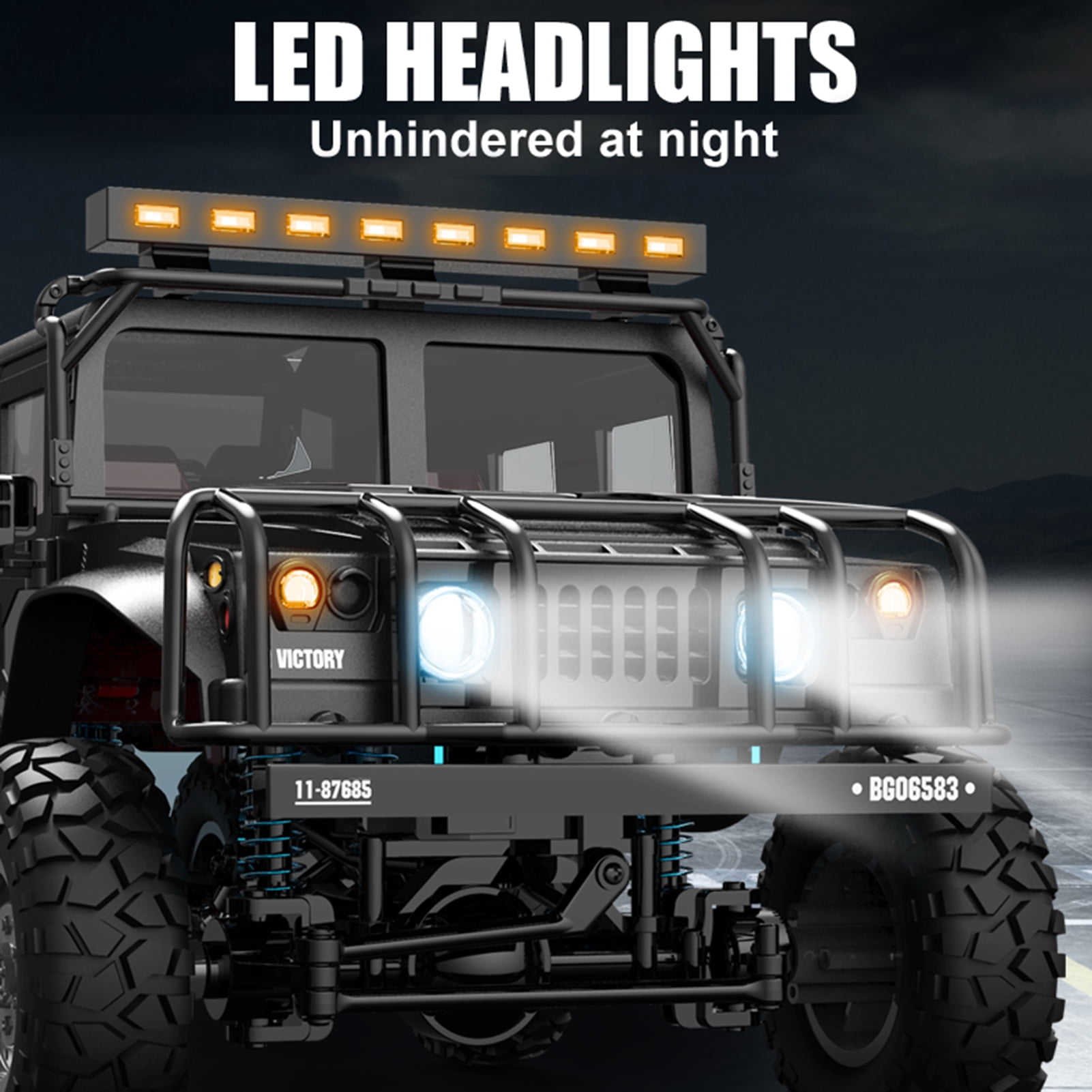 Remote Control Off-Road Car with LED Light 4 Wheels Drive