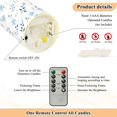thumbnail image 5 of Small Blue Flower Pattern Flameless Candles 2 PCS with Remote Realistic Moving Flame LED Tapered Pillar Set for Home Decor, 5 of 7
