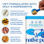 Native Pet Probiotics for Dogs Supplement for Gut Health & Digestive Support, 6.0 oz