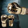 thumbnail image 5 of Muay Thai Competition Gloves Pu Leather Sponge Boxing Gloves Sport Supplies (6OZ Gold), 5 of 10